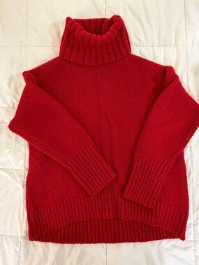 American Eagle Outfitters Red Turtleneck Crew Sweater